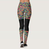 Psychedelic Millefiori Mandala Art Yoga leggings (Achterkant)