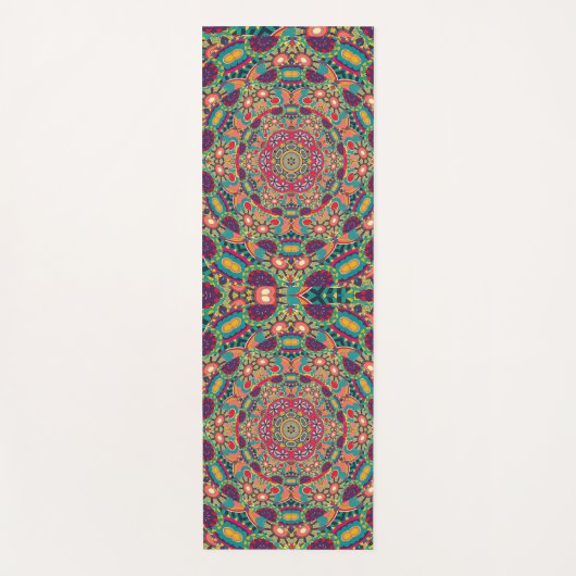 Psychedelic Millefiori Mandala Art Yoga Mat (Voorkant)