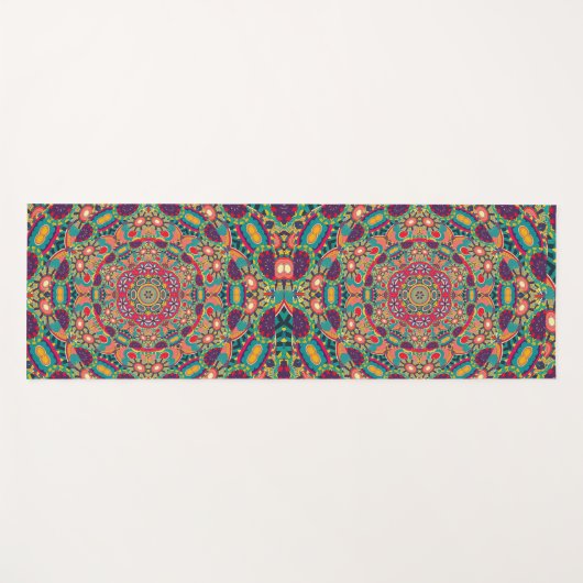 Psychedelic Millefiori Mandala Art Yoga Mat (Voorkant (horizontaal))