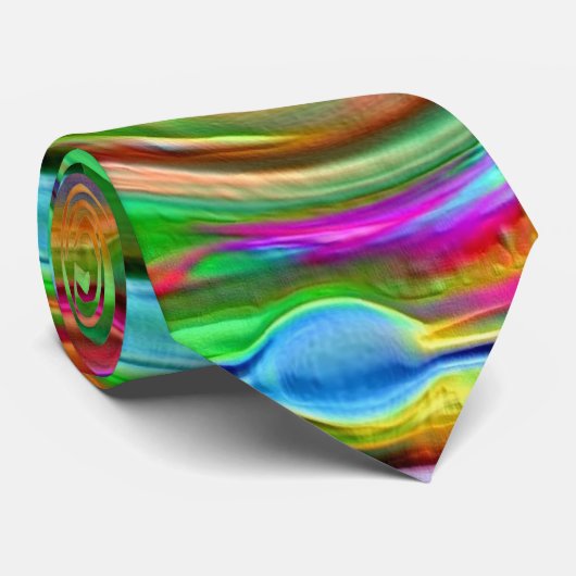 Psychedelic Mind Wave Stropdas (Opgerold)