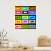 Psychedelic Mix Tape-Pop Poster (Keuken)