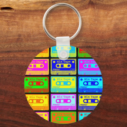 Psychedelic Mix-tape Sleutelhanger (Voorkant)