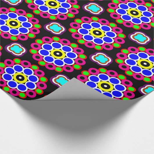 Psychedelic Modern Persian Rug Pattern Cadeaupapier (Hoek)