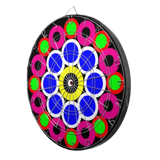 Psychedelic Modern Persian Rug Pattern Dartbord (Voorkant Rechts)