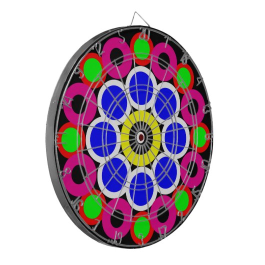 Psychedelic Modern Persian Rug Pattern Dartbord (Voorkant Links)
