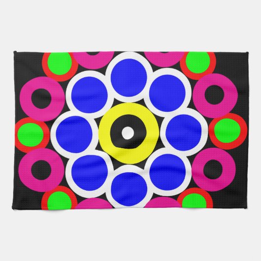 Psychedelic Modern Persian Rug Pattern Theedoek (Horizontaal)