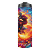 Psychedelic Motocross Rider Art Print Thermosbeker (Voorkant)