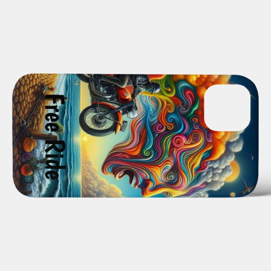 Psychedelic Motorcycle Dreamscape Case-Mate iPhone Case (Achterkant (horizontaal))