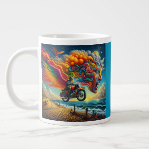 Psychedelic Motorcycle Dreamscape Grote Koffiekop
