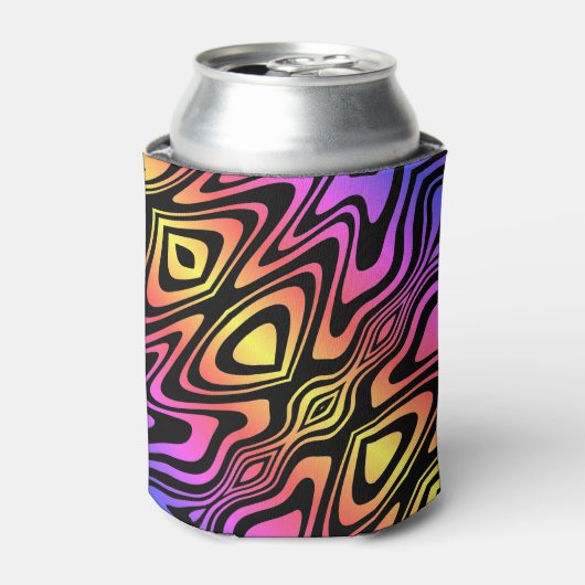 Psychedelic Multicolored Koelbox Blikjeskoeler (Blikje Voorkant)