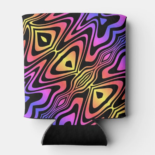 Psychedelic Multicolored Koelbox Blikjeskoeler (Achterkant)