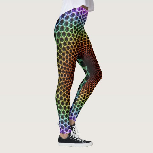 Psychedelic Multicolored Spiderwebbed Leggings (Rechts)