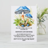 Psychedelic Mushroom Forest Print Verjaardagsfeest Kaart (Staand voorkant)