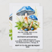 Psychedelic Mushroom Forest Print Verjaardagsfeest Kaart (Voorkant / Achterkant)