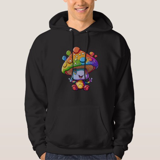 Psychedelic Mushroom Lover and Forager Hoodie (Voorkant)