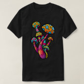 Psychedelic Mushroom Lover Trance House Rave Party T-shirt (Design voorkant)