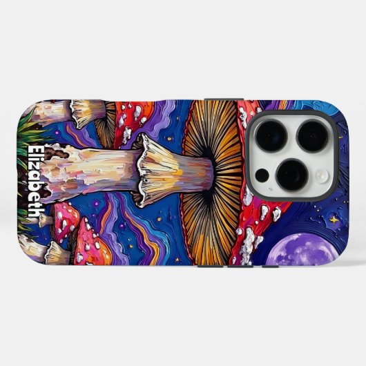 Psychedelic Mushroom Night Case-Mate iPhone Case (Achterkant (horizontaal))