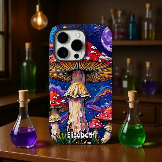 Psychedelic Mushroom Night Case-Mate iPhone Case