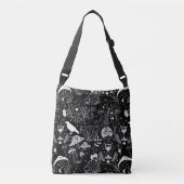 Psychedelic Mushroom Pattern 2D.BW.b Crossbody Tas (Voorkant)