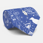 Psychedelic Mushroom Pattern 2D.BW.b Stropdas (Opgerold)