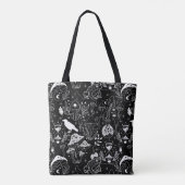 Psychedelic Mushroom Pattern 2D.BW.b Tote Bag (Achterkant)