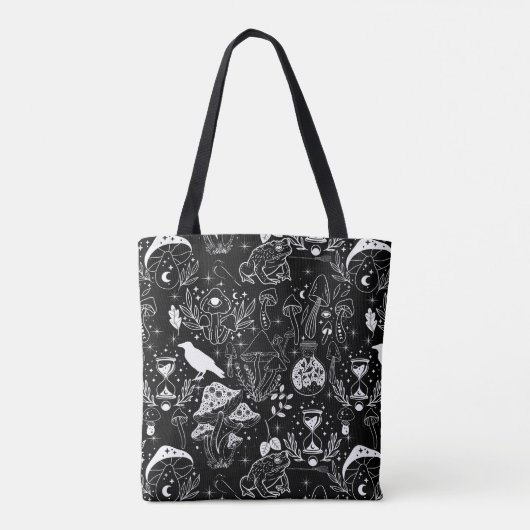 Psychedelic Mushroom Pattern 2D.BW.b Tote Bag (Achterkant)