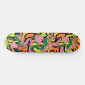 Psychedelic Mushroom Retro Patroon Persoonlijk Skateboard (Horizontaal)