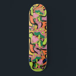 Psychedelic Mushroom Retro Patroon Persoonlijk Skateboard<br><div class="desc">Psychedelic Mushroom Retro Pattern skateboard</div>