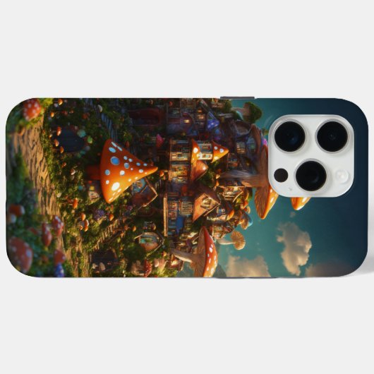 Psychedelic Mushroom Village – Ingewikkelde 3D-wee Case-Mate iPhone Case (Achterkant (horizontaal))