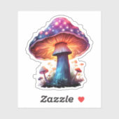 Psychedelic Mushroom Waterverf Rainbow Artwork Sticker (Vel)
