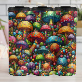 Psychedelic Mushroom Wonderland Pattern Thermosbeker