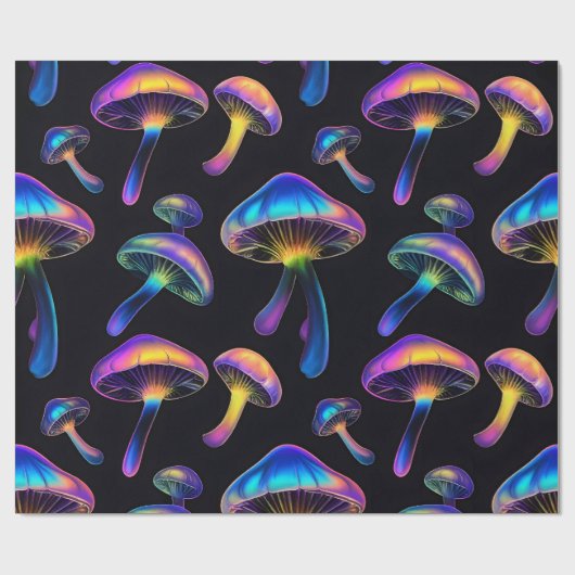 Psychedelic Mushroom Wrapping Paper Cadeaupapier (Vlak)
