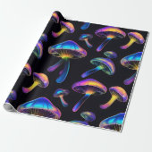 Psychedelic Mushroom Wrapping Paper Cadeaupapier (Uitgerold)