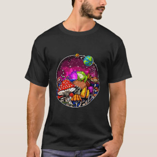 Psychedelic Mushrooms Forest Fungi Frog Mushrooms T-shirt