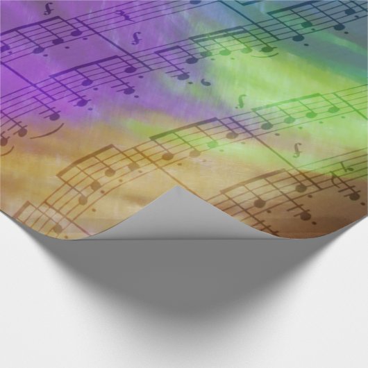 Psychedelic Musical Notes Cadeaupapier (Hoek)