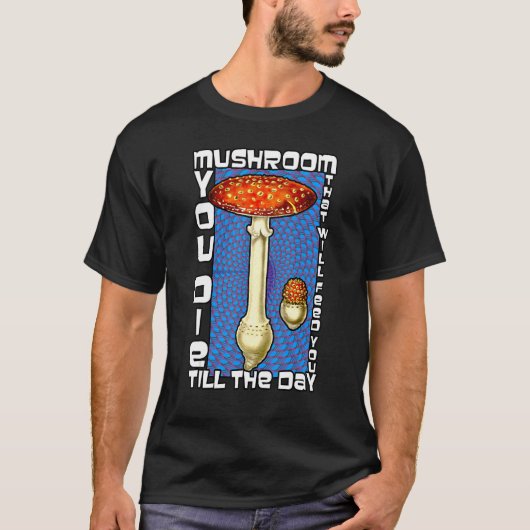 Psychedelic Mycelium Mushroom Anatomie T-shirt (Voorkant)