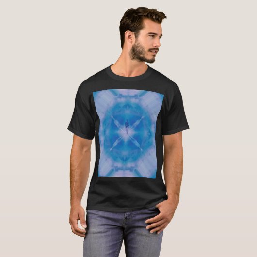 Psychedelic Mystery Man - Blauw #3 T-shirt (Voorkant volledig)