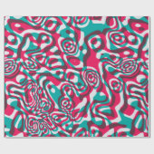 Psychedelic naadloos patroon cadeaupapier (Vlak)