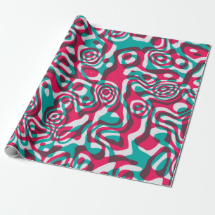 Psychedelic naadloos patroon cadeaupapier