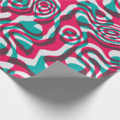 Psychedelic naadloos patroon cadeaupapier (Hoek)