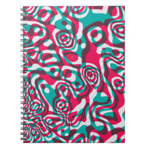 Psychedelic naadloos patroon notitieboek