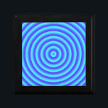 Psychedelic Neon Blue Circles Cadeaudoosje<br><div class="desc">Helemaal trippy en psychedelic. Het hypnotiseren van blauwe cirkels,  in een heldere neonblauwe kleur. Retro zestig.</div>