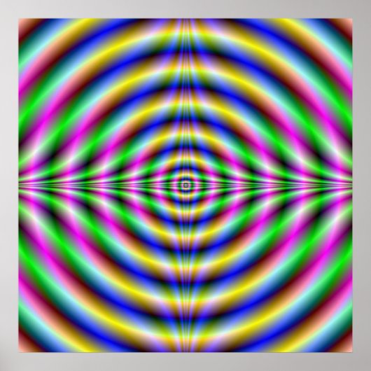 Psychedelic Neon Eye Poster (Voorkant)