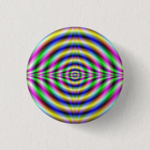 Psychedelic Neon Eye Ronde Button 3,2 Cm