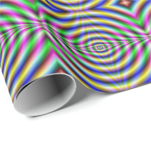 Psychedelic Neon Eye, verpakt papier