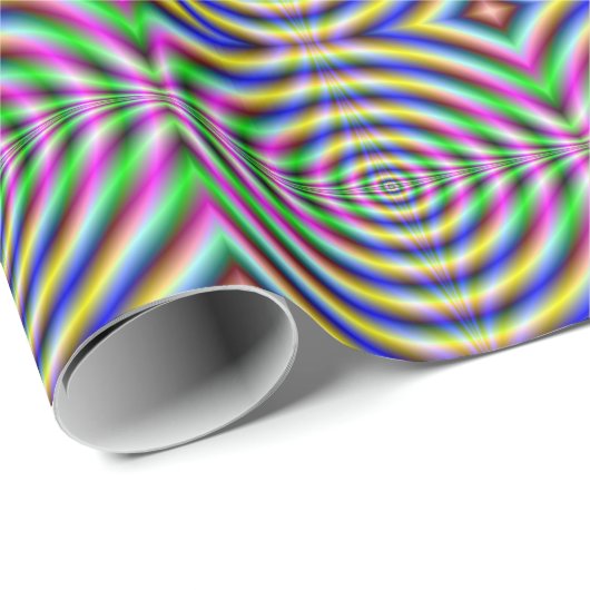 Psychedelic Neon Eye, verpakt papier (Rol Hoek)
