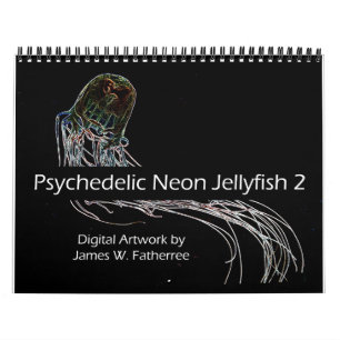 Psychedelic Neon Jellyfish Agenda 2 Kalender