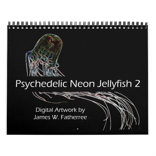 Psychedelic Neon Jellyfish Agenda 2 Kalender (Hoes)