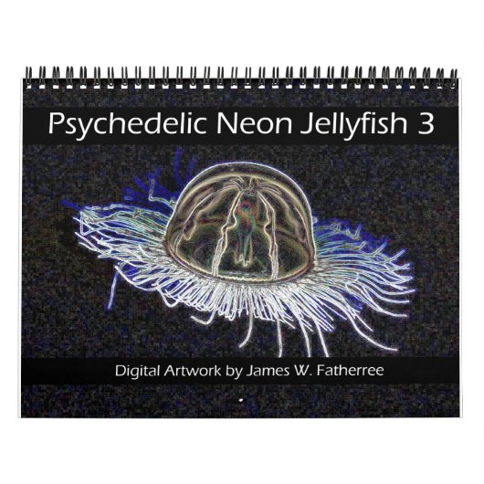 Psychedelic Neon Jellyfish Agenda 3 Kalender (Hoes)