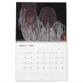 Psychedelic Neon Jellyfish Wall Agenda Kalender (Feb 2026)